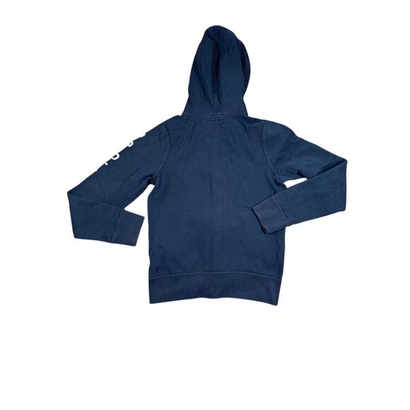 Abercrombie & Fitch Navy Blue Full Zip Hoodie Sweatshirt Classic Logo Casual - Picture 4 of 6